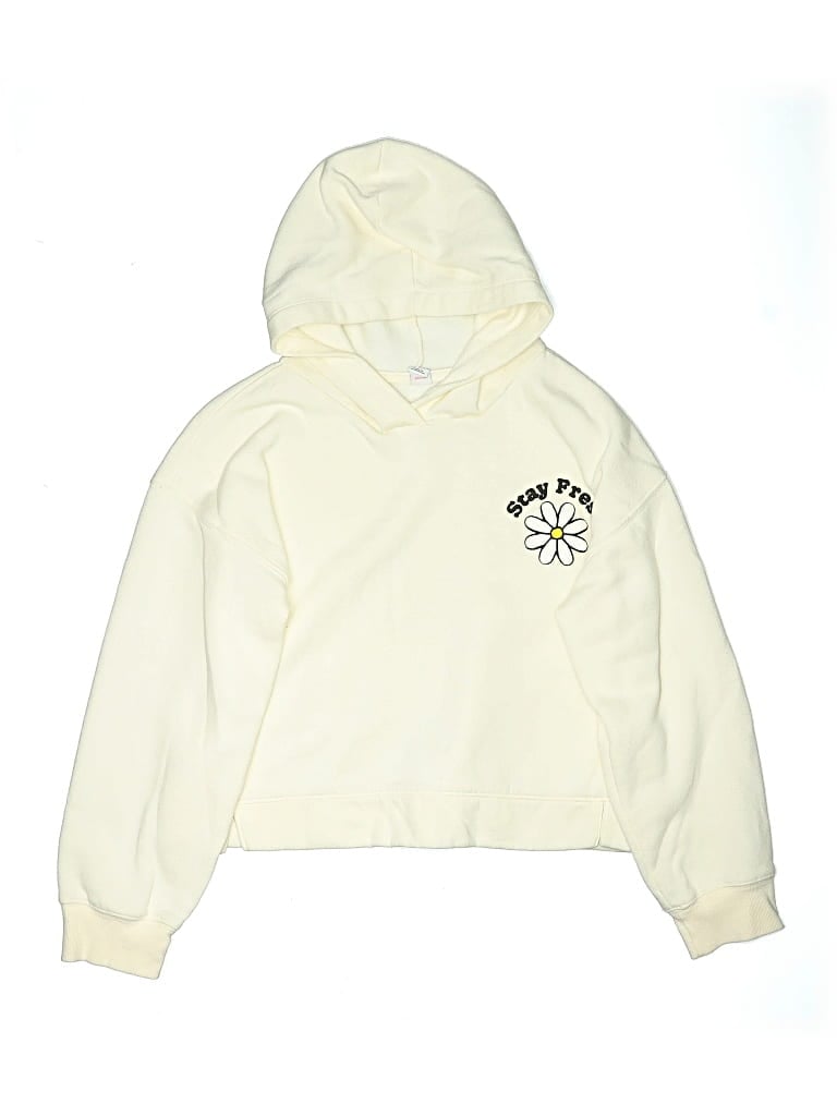 Pre-owned Old Navy Kids' Pullover Hoodie In White