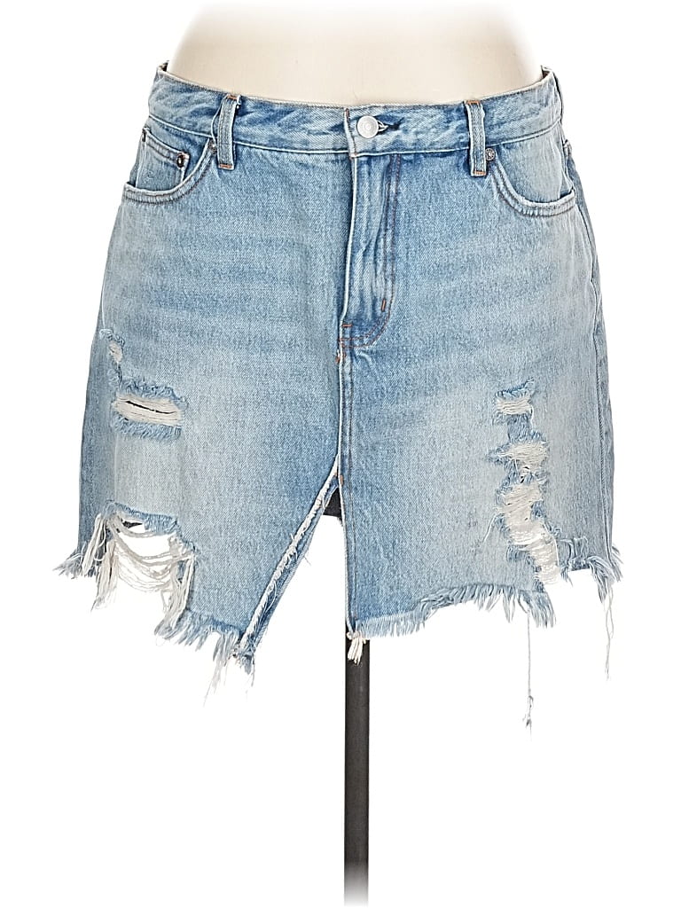 Pre-owned We The Free Denim Skirt In Blue