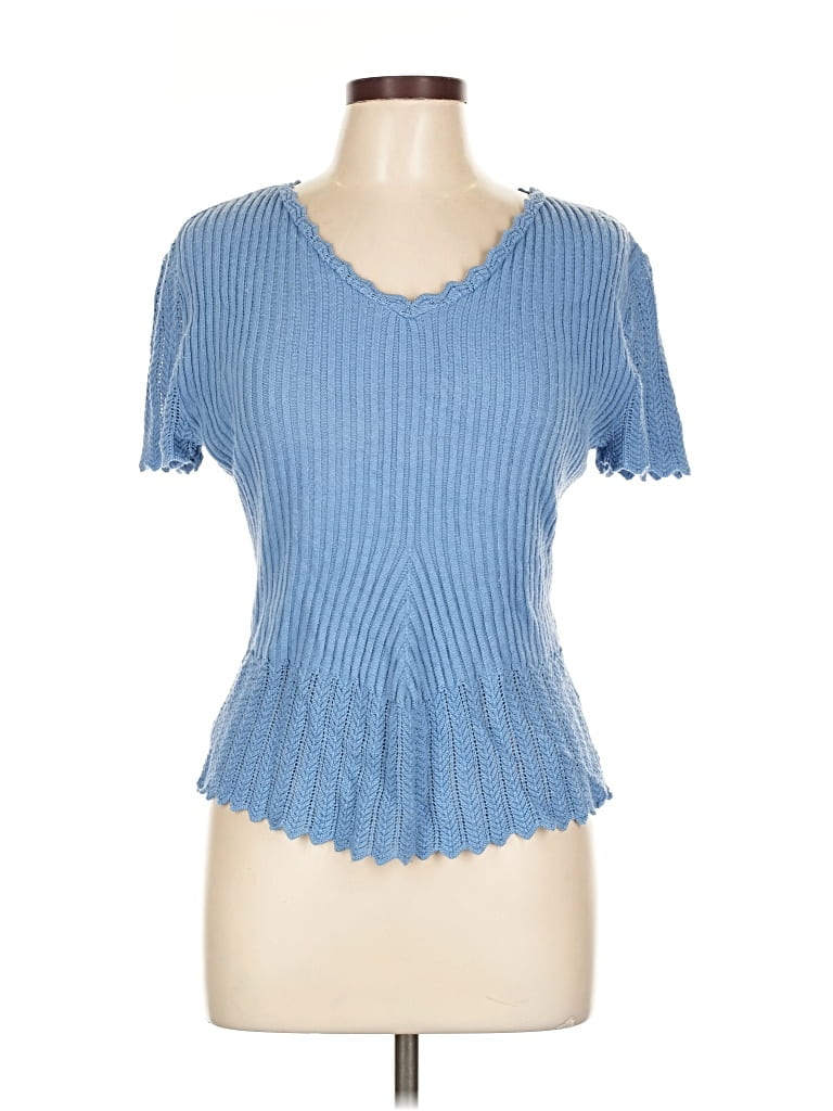 Pre-owned Faded Glory Cardigan Sweater In Blue