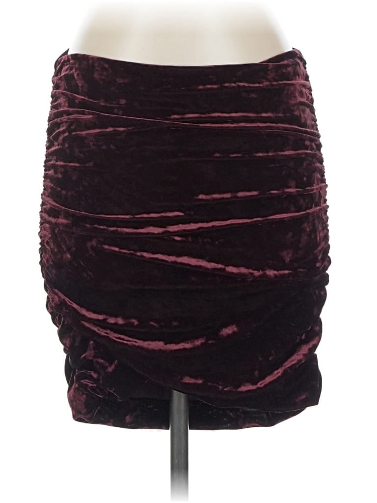 Pre-owned Free People Casual Skirt In Burgundy