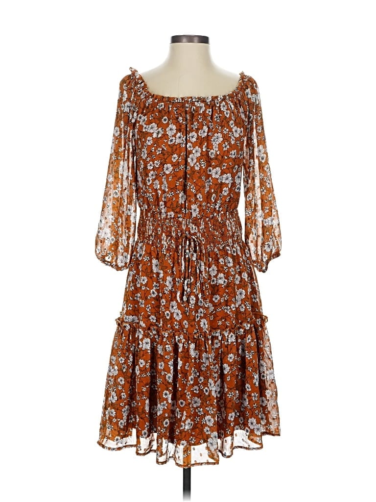 Pre-owned Ryan Michelle Casual Dress In Brown