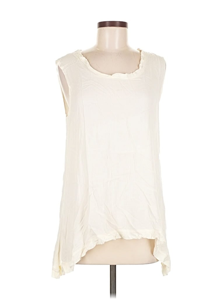 Pre-owned Unbranded Sleeveless T-shirt In White