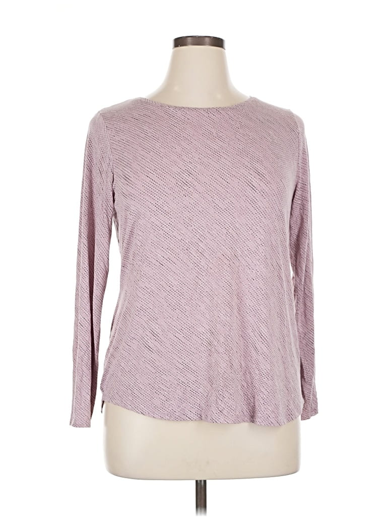 Pre-owned Apt. 9 Long Sleeve Top Pink Crew Neck Tops