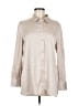 The Drop Metallic Ivory Long Sleeve Blouse Size M - photo 1