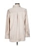 The Drop Metallic Ivory Long Sleeve Blouse Size M - photo 2