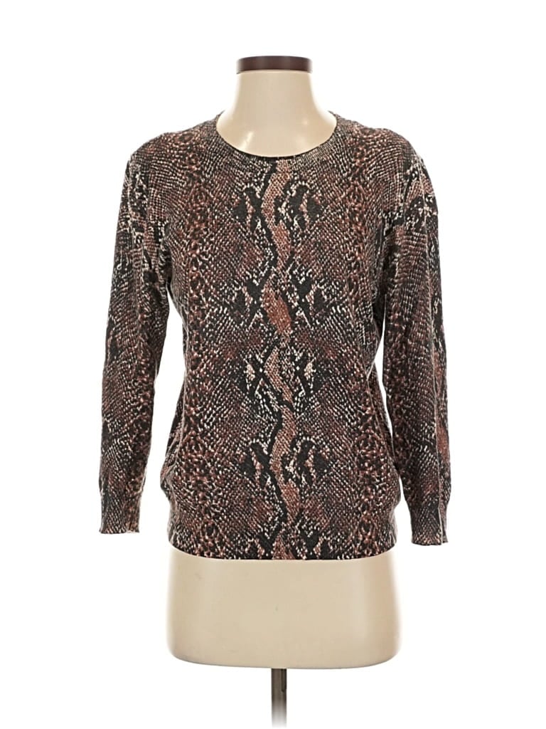 Pre-owned Joie Long Sleeve T-shirt In Brown