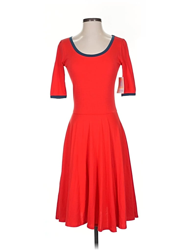 Pre-owned Lularoe Casual Dress In Red