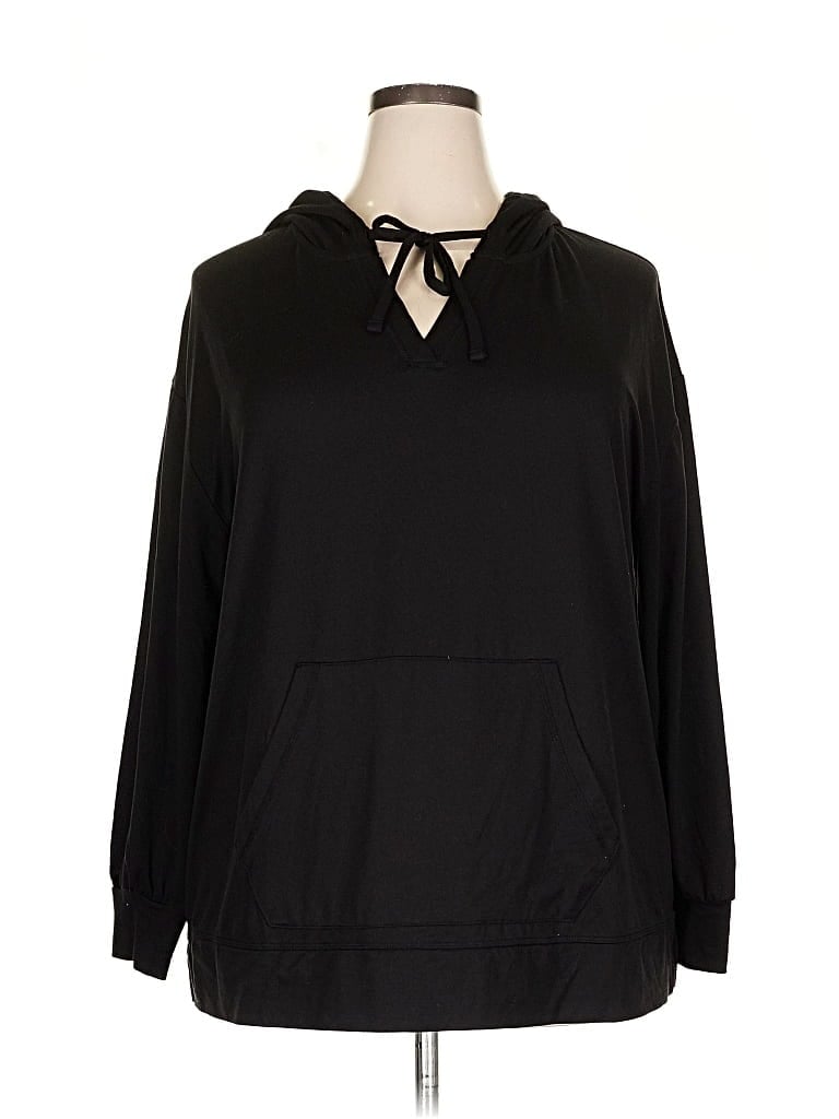 Pre-owned Lane Bryant Long Sleeve T-shirt In Black