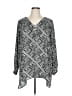 Avenue 100% Polyester Silver Long Sleeve Blouse Size 14 - 16 Plus - photo 1