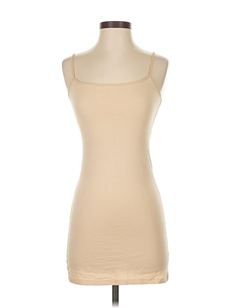 Pre-owned Active Basic Tank Top Tan Strapless Neckline Tops In Brown
