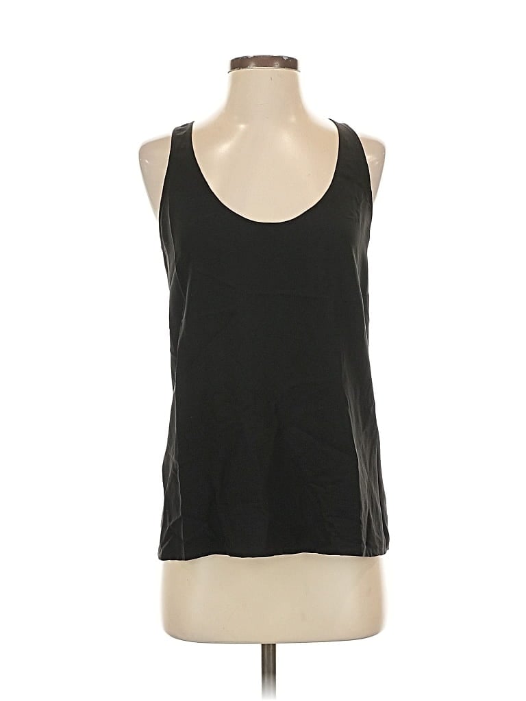 Pre-owned Twelfth Street By Cynthia Vincent Sleeveless Silk Top Black Halter Neckline Tops