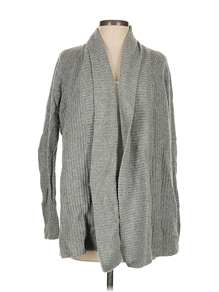 Pre-owned Ann Taylor Loft Cardigan Sweater In Gray