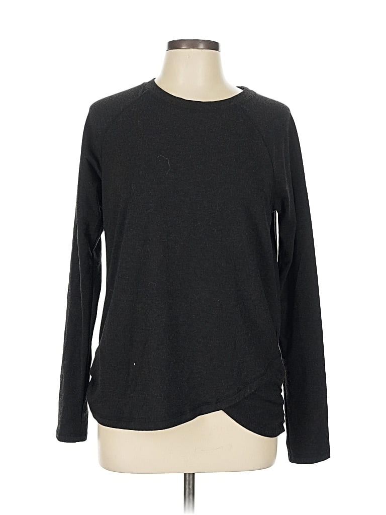 Pre-owned Danskin Long Sleeve T-shirt In Black
