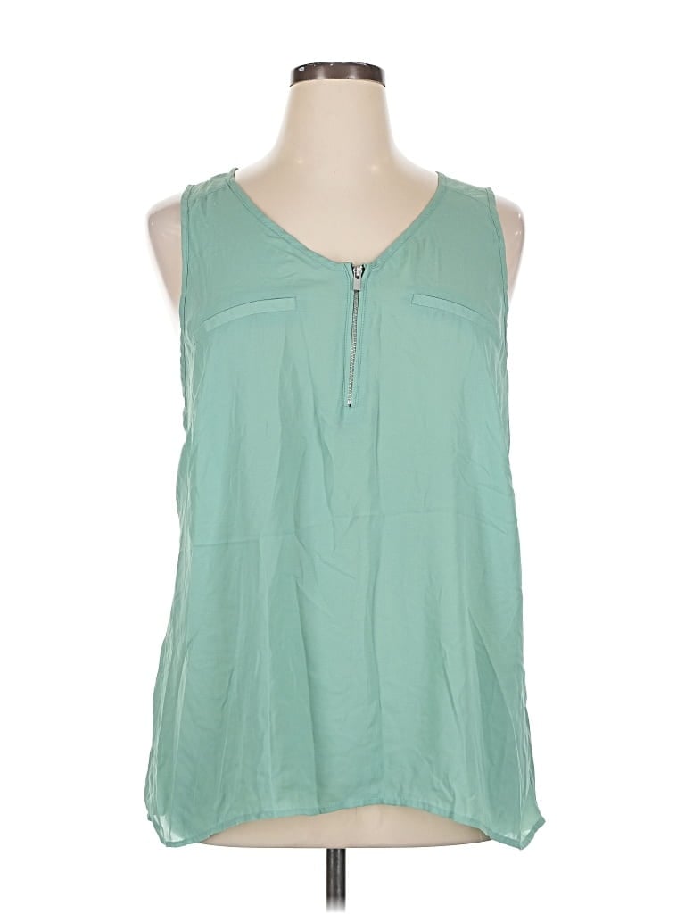Pre-owned Massini Sleeveless Blouse In Green