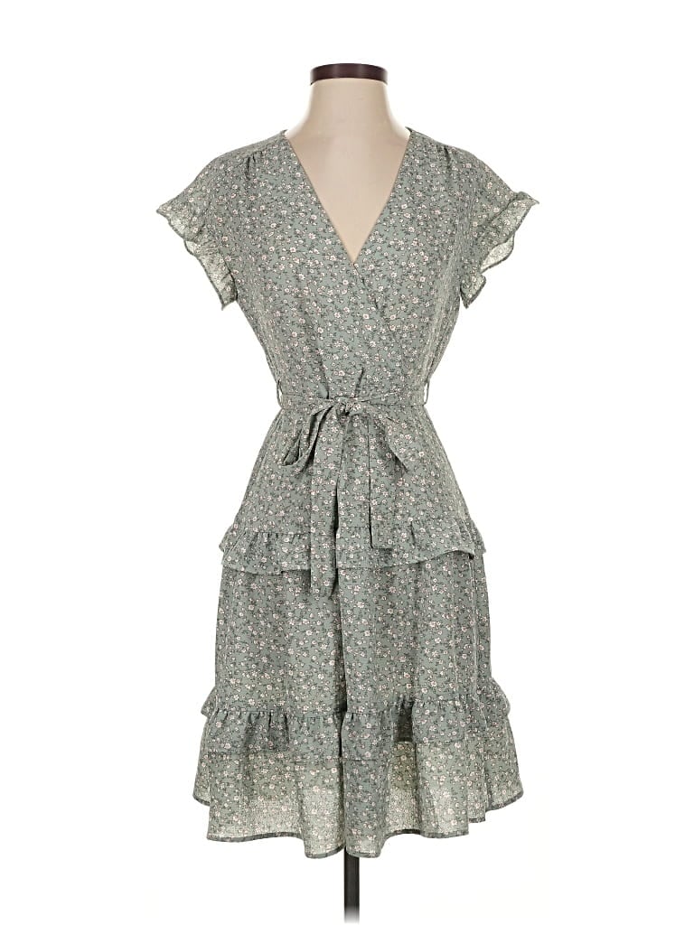 Pre-owned Monteau Casual Dress In Gray