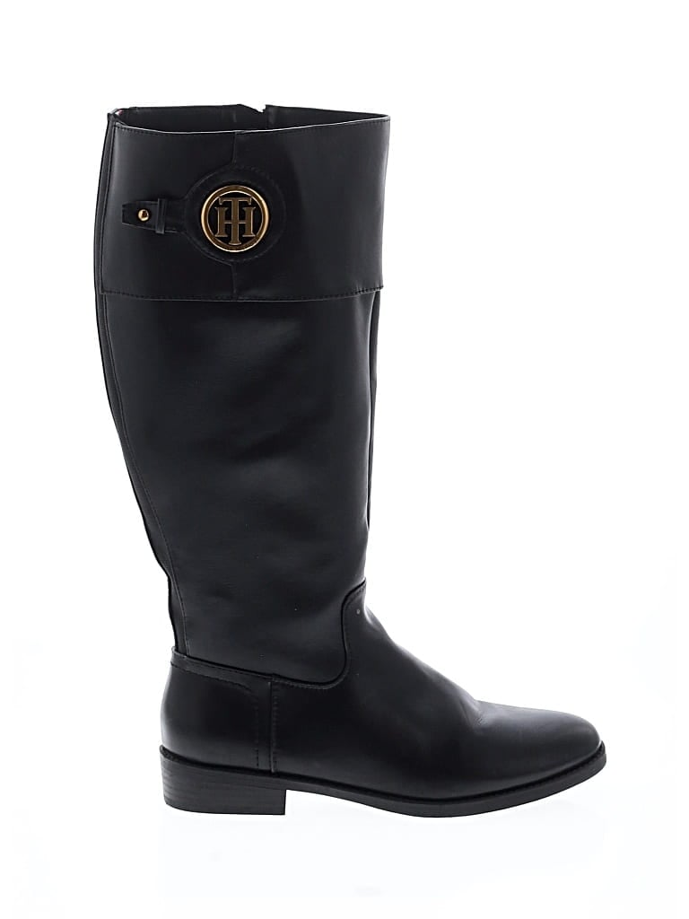 Pre-owned Tommy Hilfiger Boots In Black