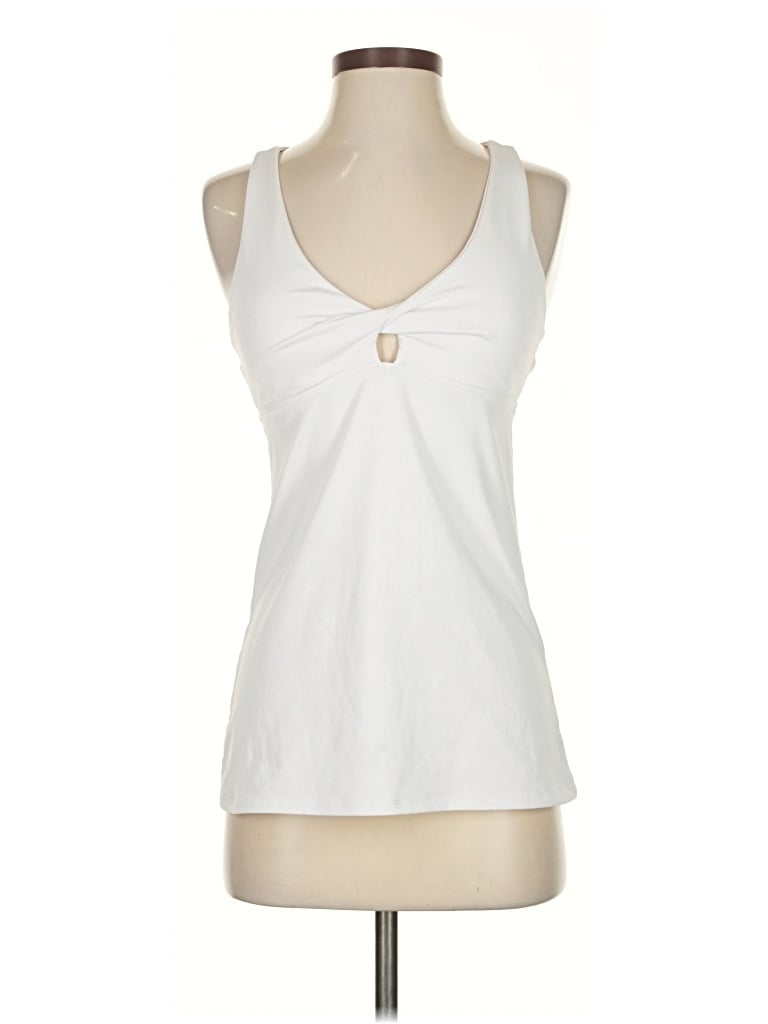 Pre-owned Fabletics Tank Top White Halter Neckline Tops