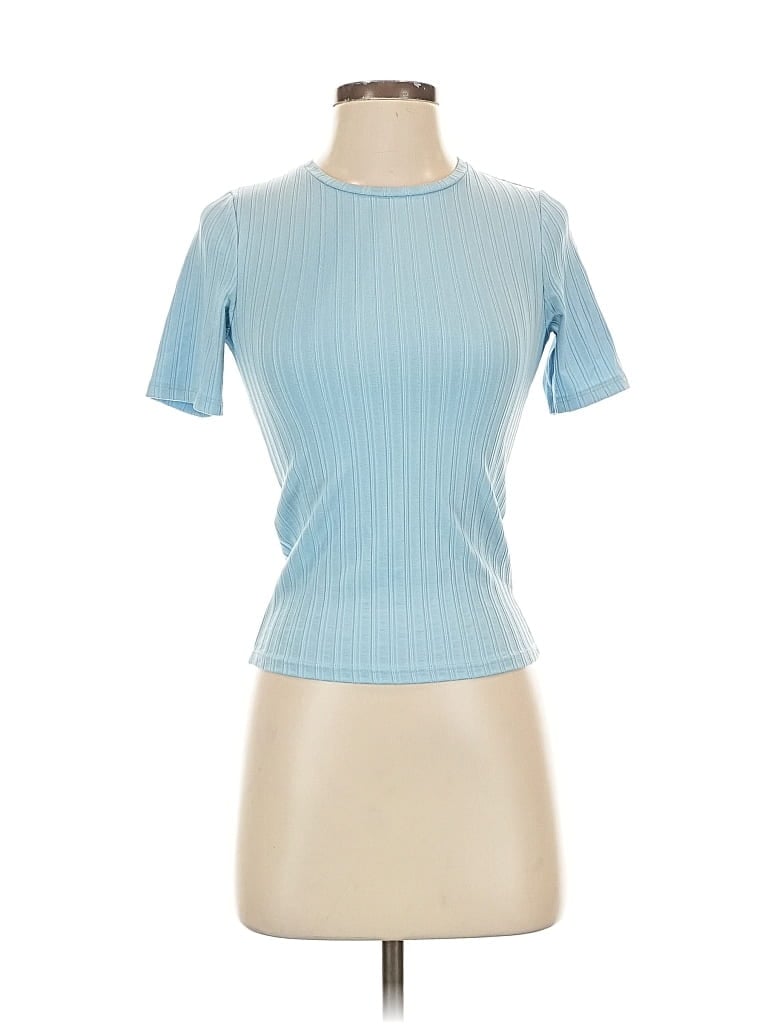 Pre-owned Miss Selfridge Short Sleeve T-shirt In Blue