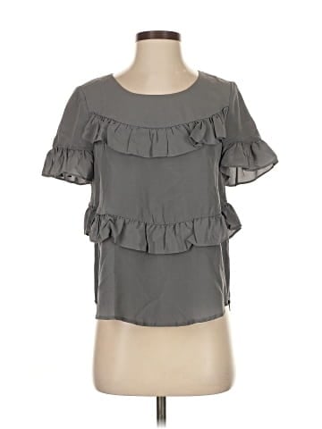 HD in Paris Short Sleeve Silk Top (view 1)