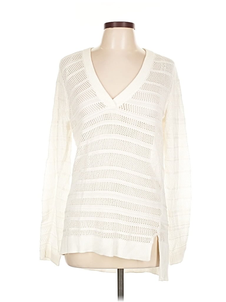 Pre-owned Michael Michael Kors Pullover Sweater In White