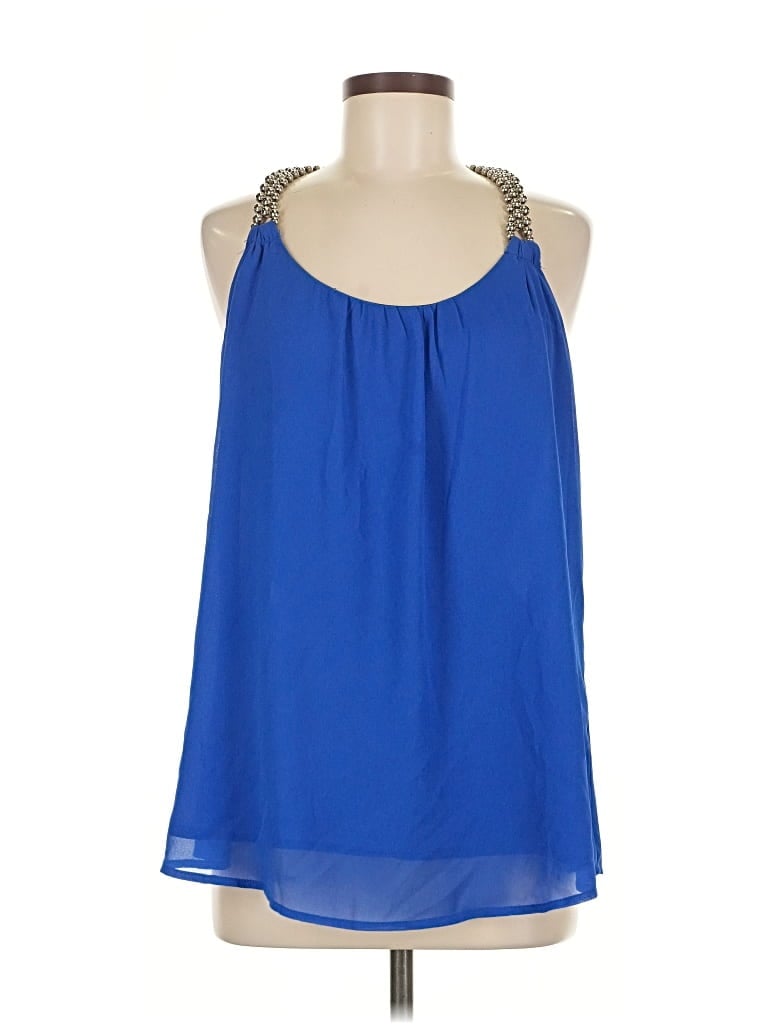 Pre-owned Romeo & Juliet Couture Sleeveless Blouse In Blue