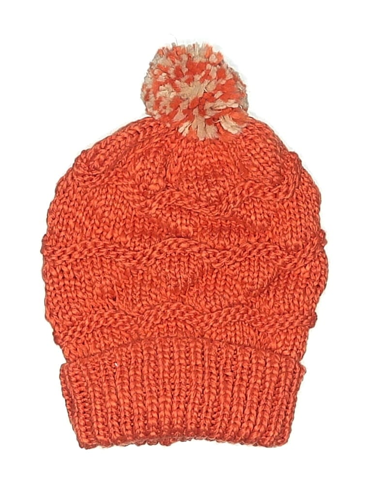 Pre-owned Unbranded Beanie Hat In Orange