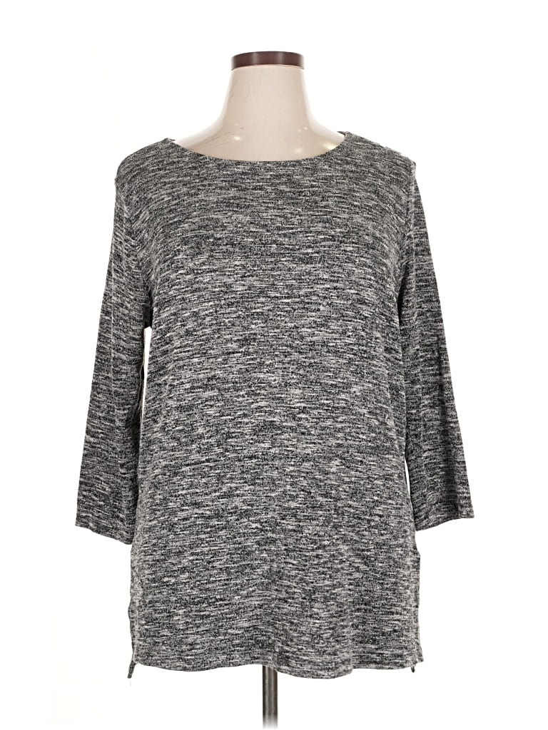 Pre-owned Liz Claiborne Pullover Sweater In Gray