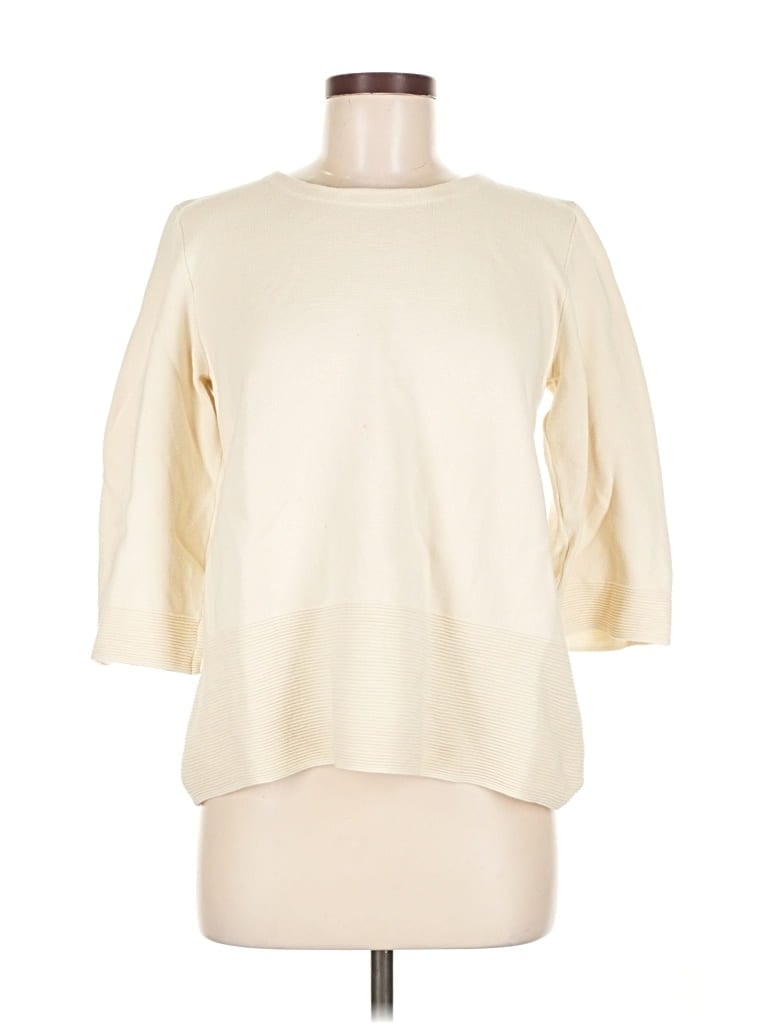 Pre-owned Talbots Pullover Sweater In White