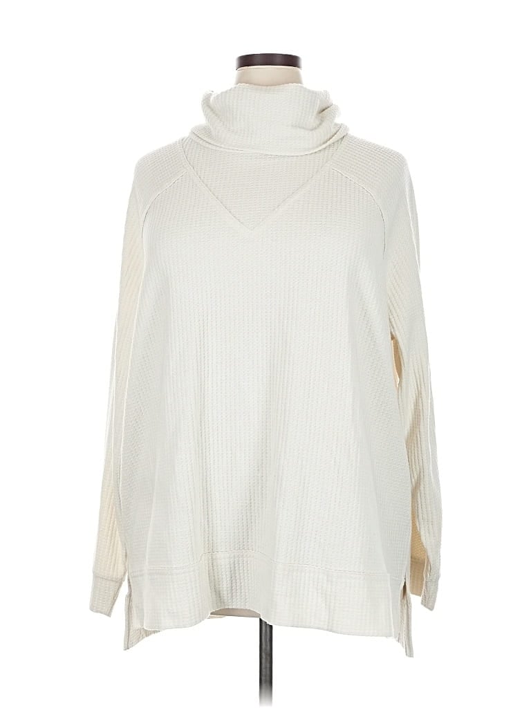 Pre-owned Lou & Grey Turtleneck Sweater In White