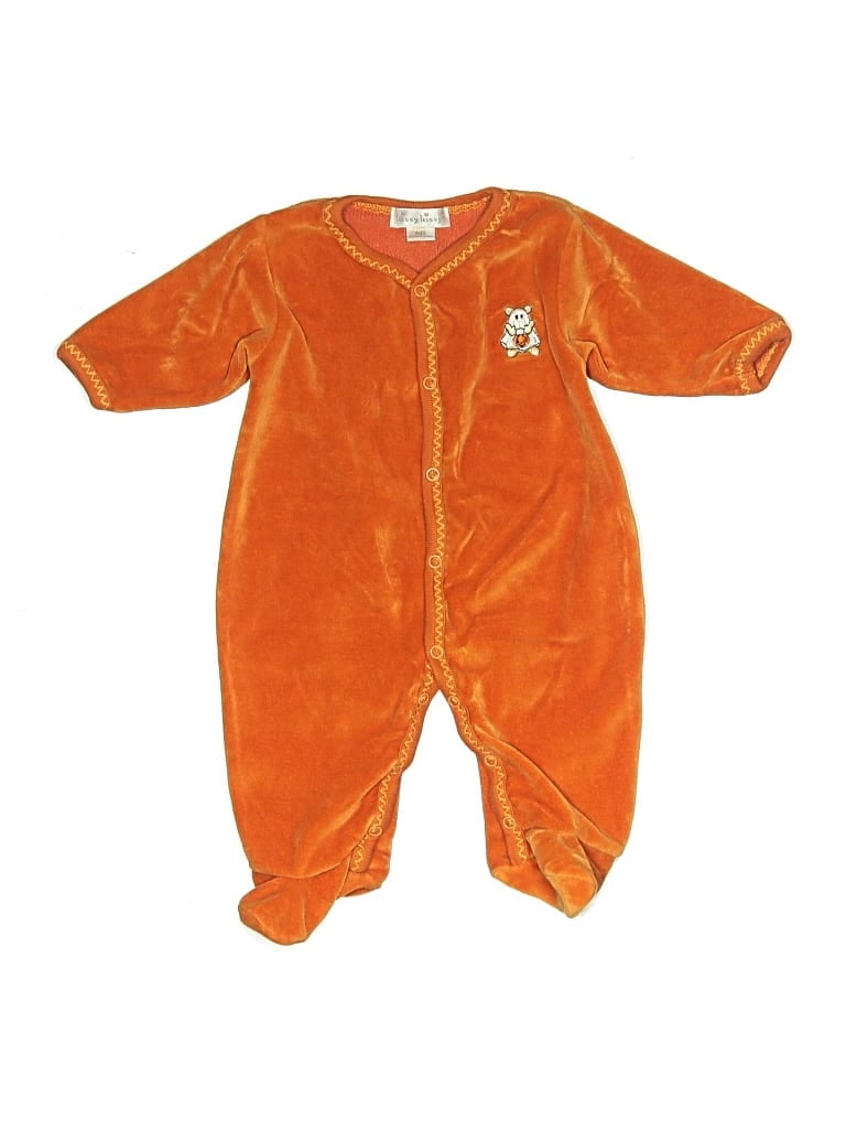Pre-owned Kissy Kissy Babies' Long Sleeve Onesie In Orange