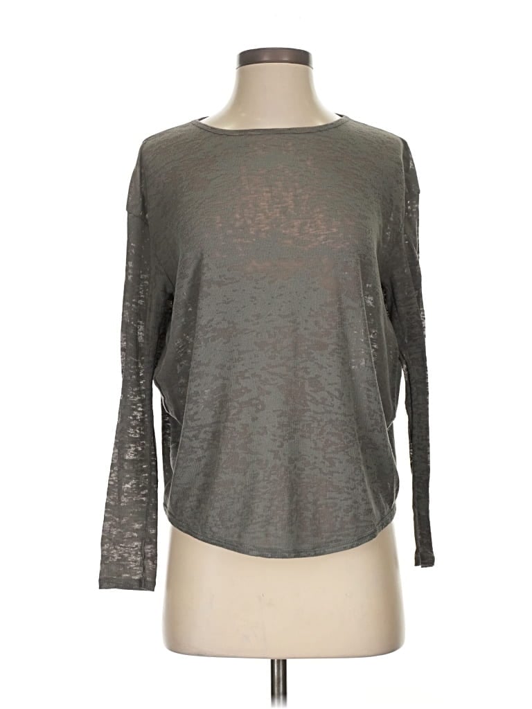 Pre-owned Vince 3/4 Sleeve T-shirt In Gray