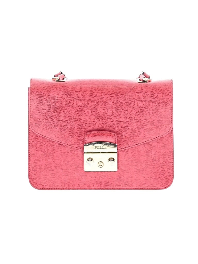 Pre-owned Furla Leather Satchel In Red