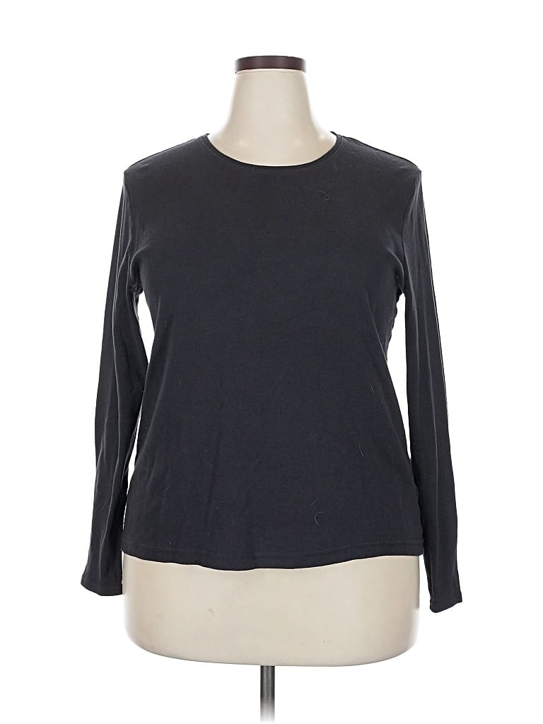 Pre-owned Croft & Barrow Long Sleeve T-shirt In Gray