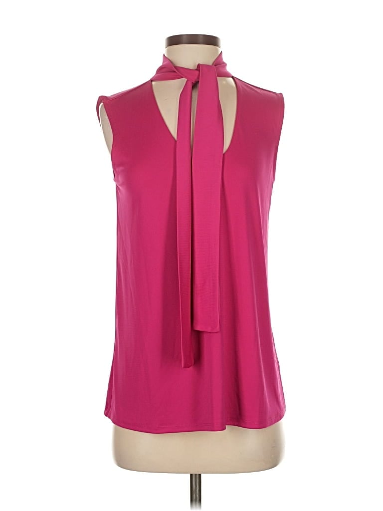 Pre-owned Ann Taylor Sleeveless Blouse In Pink