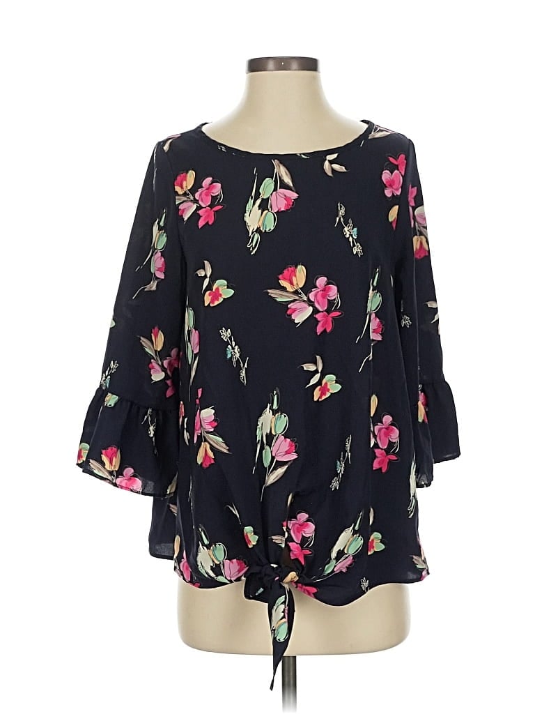 Pre-owned White Birch 3/4 Sleeve Blouse In Black