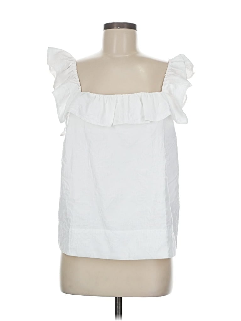 Pre-owned Lilly Pulitzer Sleeveless Blouse In White