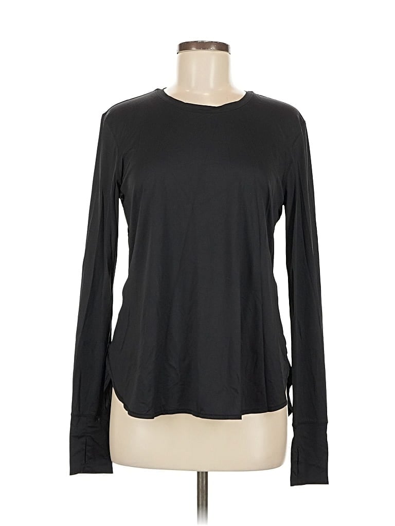 Pre-owned Athleta Long Sleeve T-shirt In Black