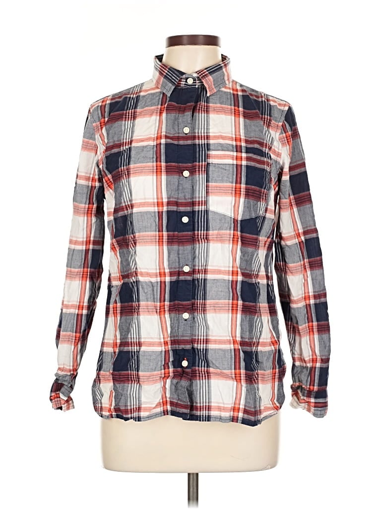 Pre-owned Old Navy Long Sleeve Button Down Shirt In Orange