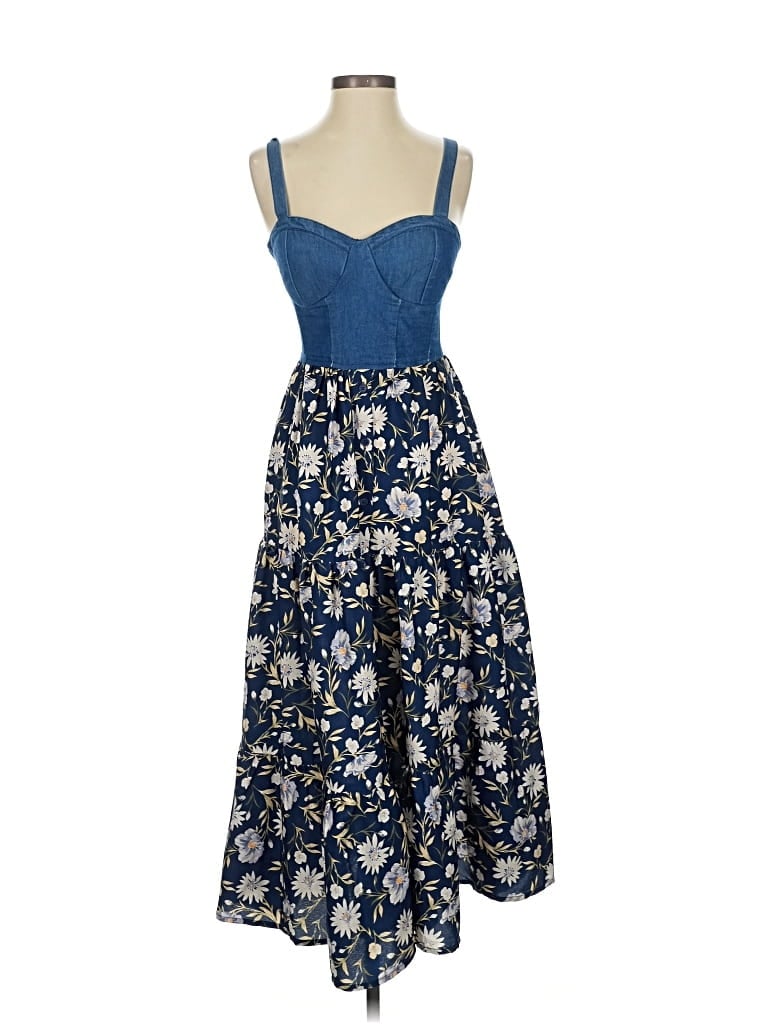 Pre-owned Band Of The Free Casual Dress In Blue