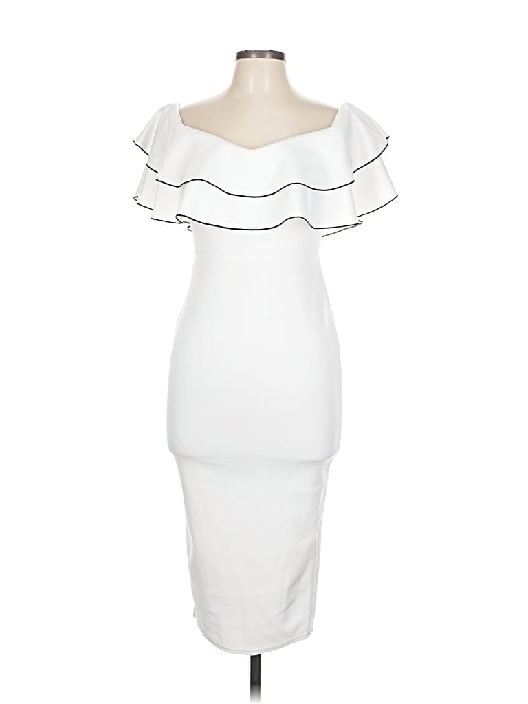 Pre-owned Boohoo Cocktail Dress In White