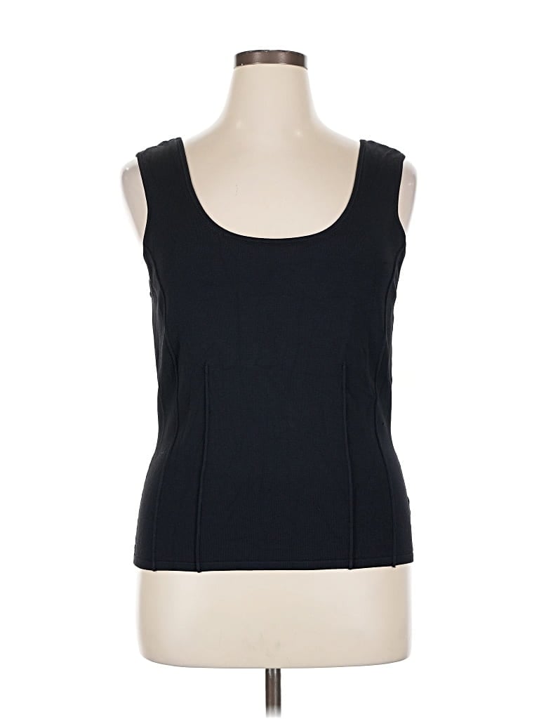 Pre-owned Doncaster Collection Sleeveless Top Black Scoop Neck Tops