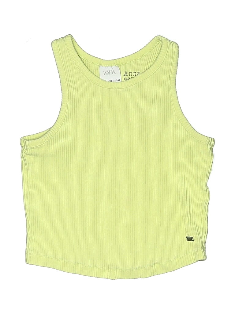 Pre-owned Zara Kids' Sleeveless T-shirt In Green