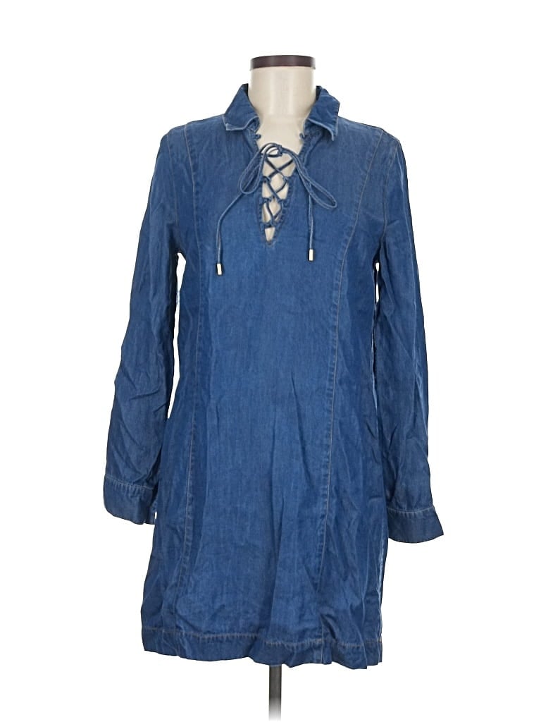 Pre-owned 7 For All Mankind Casual Dress In Blue