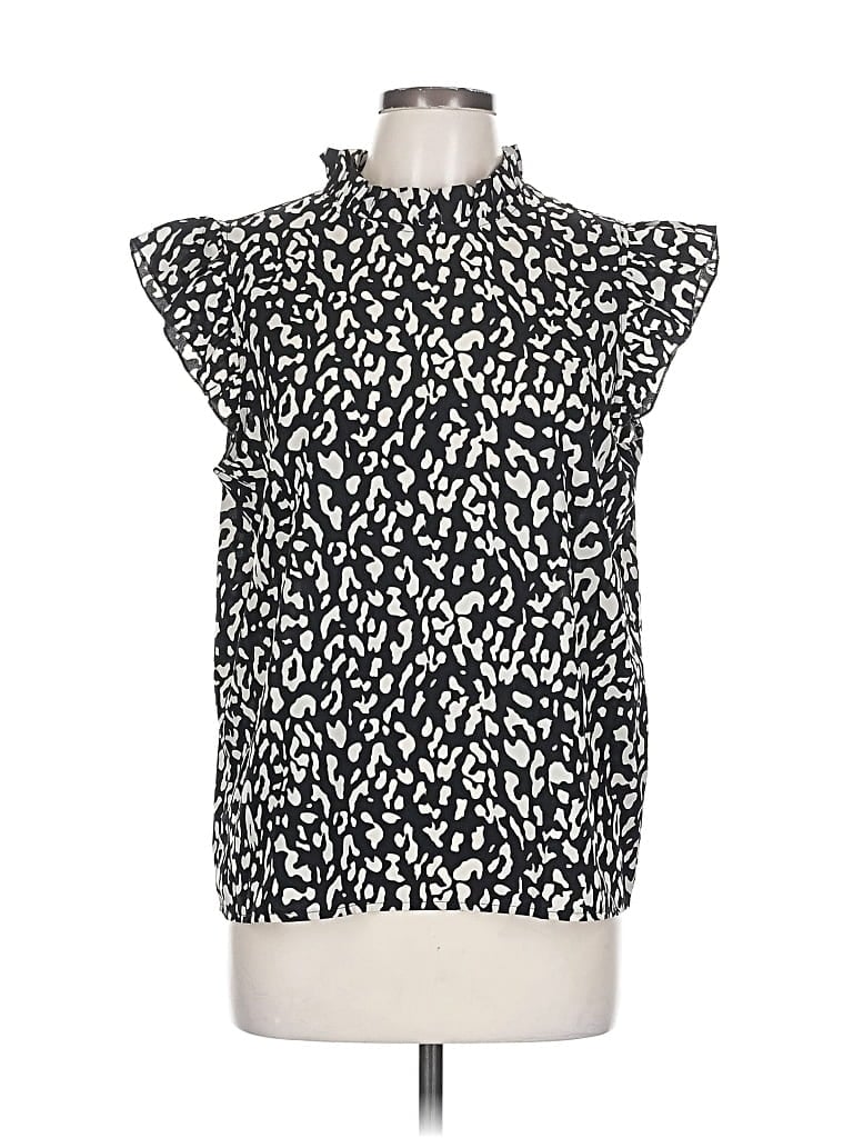 Pre-owned Unbranded Sleeveless Blouse In Black