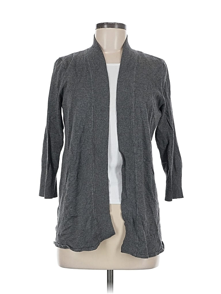 Pre-owned Laura Ashley Cardigan Sweater In Gray