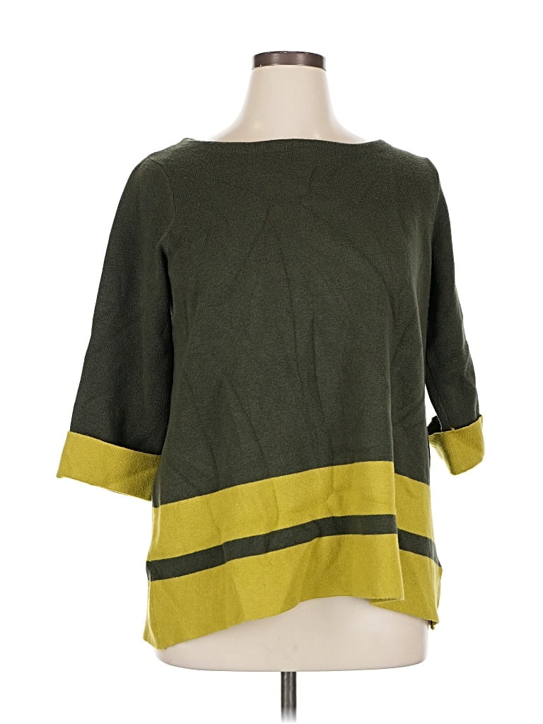 Pre-owned Max Studio Pullover Sweater In Green