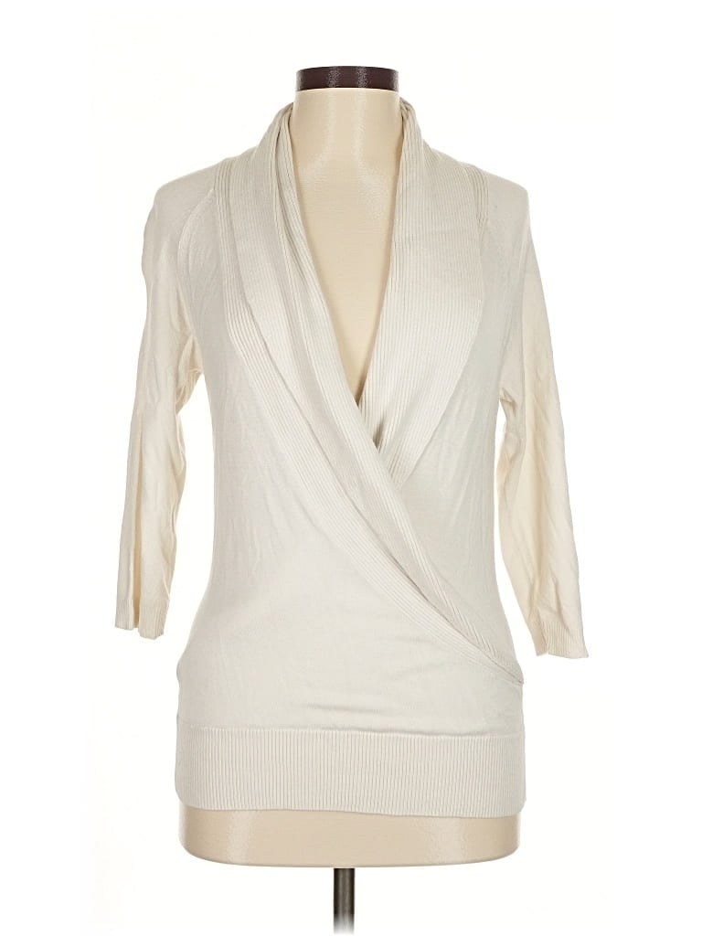 Pre-owned Ann Taylor Factory Pullover Sweater In White