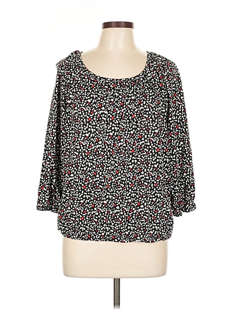 Pre-owned Michael Michael Kors 3/4 Sleeve Blouse In Black
