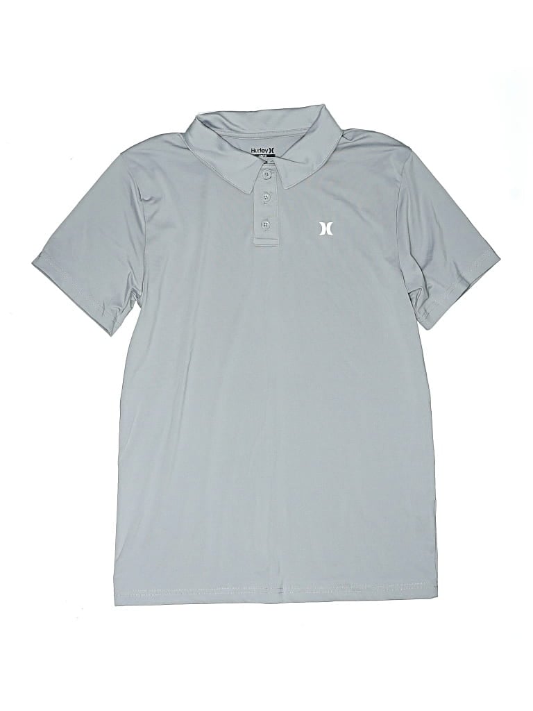 Pre-owned Hurley Kids'  Short Sleeve Polo Shirt In Gray