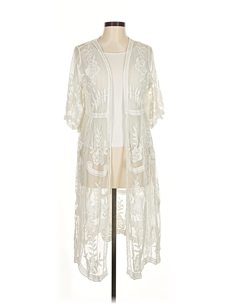 Pre-owned Rachel Zoe Tjx Kimono In White
